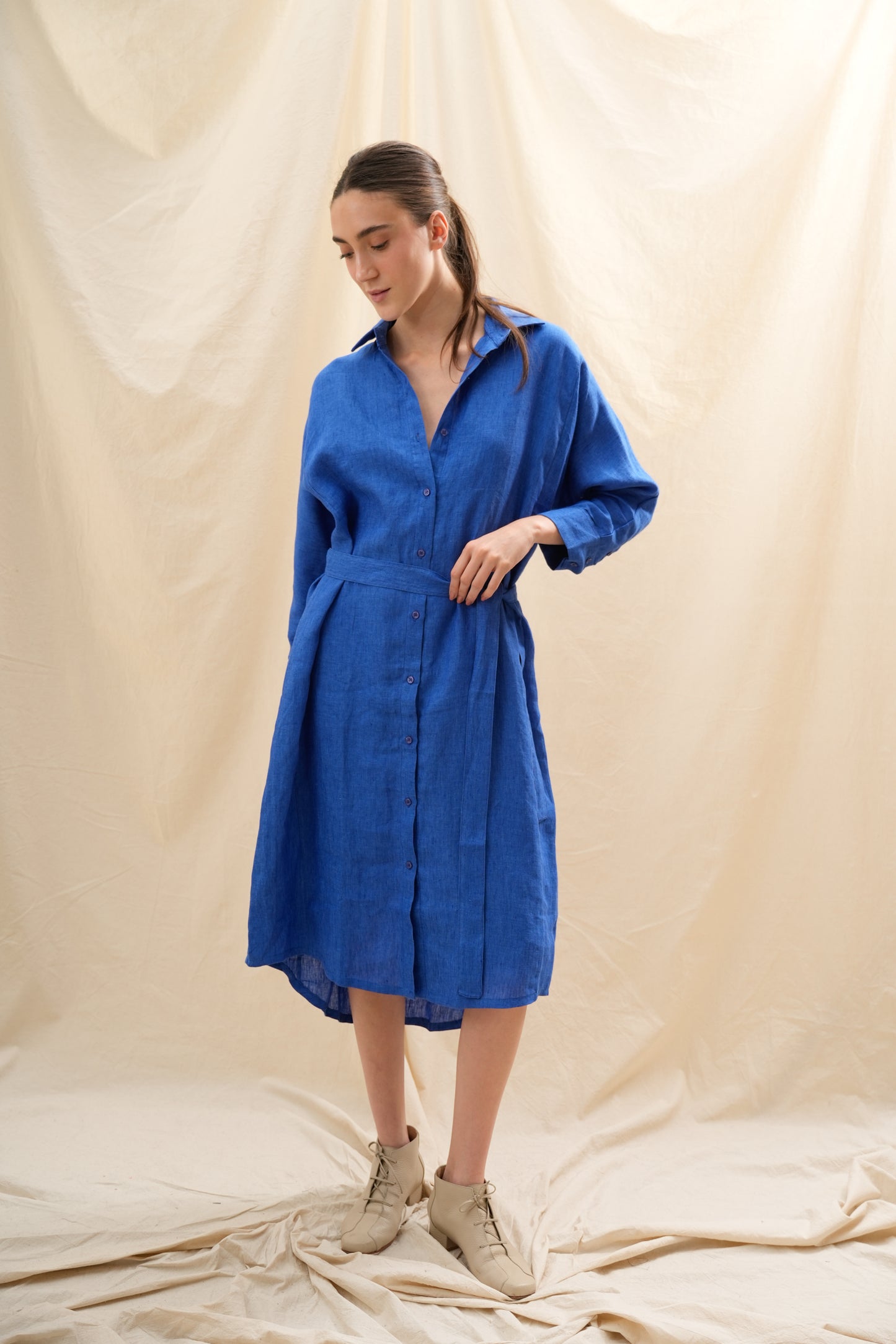 Vestido Camisero Lirio  | 100% Lino l YVOTY