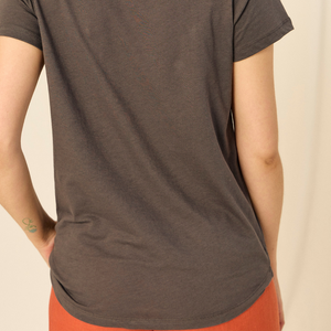 Sara T-shirt | Cotton | Lead