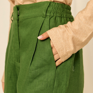 Amaia Trousers | Linen | Green