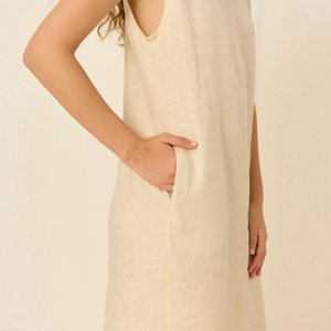 Anna dress | Linen | Sand