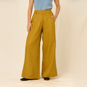 Amaia Trousers | Linen | Olive