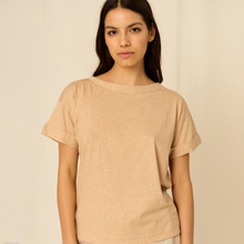 Mara T-shirt | Organic Cotton | Beige 