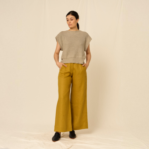 Fibón Top | Linen &amp; Cotton | Grey