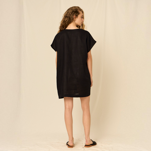 Vestido Melina  | Lino  | Negro