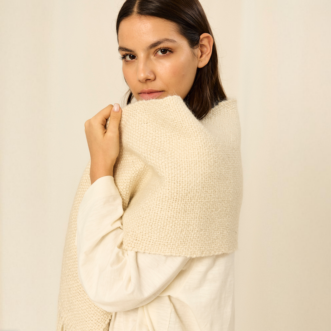 Bufanda Lea | Mohair & Merino | Natural