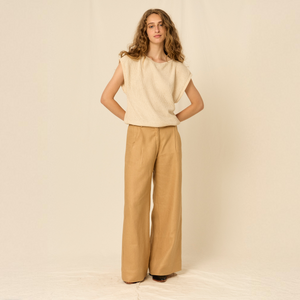 Amaia Pants | Linen | Tan