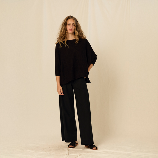 Pantalón Antonia | Llama & Merino | Negro