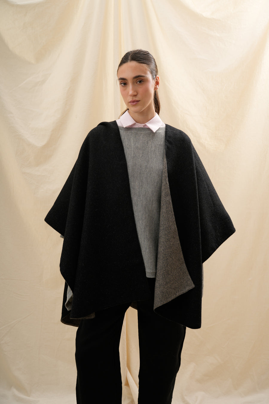 Ruana Rai Reversible | 100% Baby Alpaca