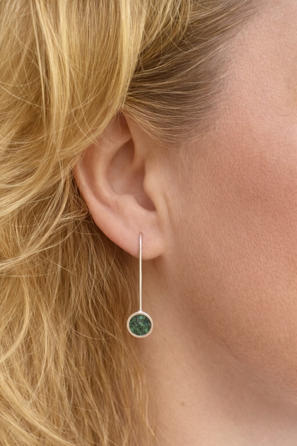 Aros Inti | Plata, Crisocola