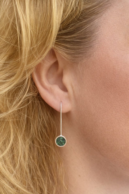 Aros Inti | Plata, Crisocola