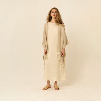 Ruana Victoria | Baby Llama |  Natural & Beige