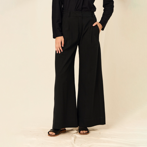 Amaia Trousers | Cotton | Black