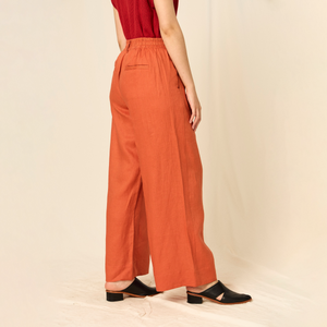 Pantalón Amaia | Lino | Mandarina