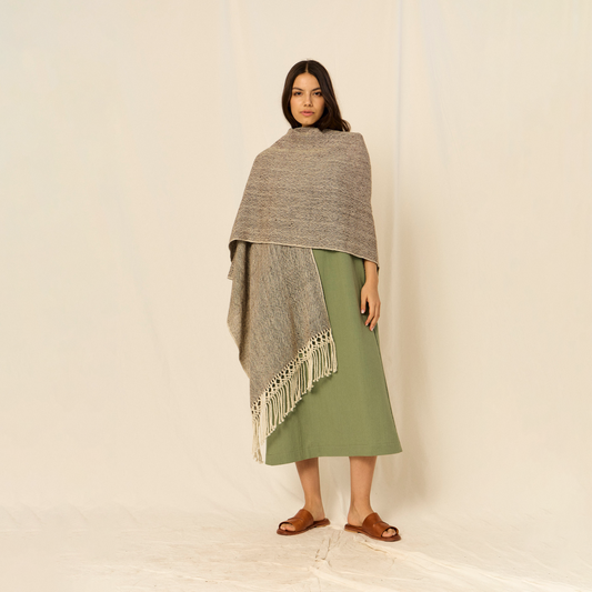 Ruana Victoria | Baby Llama |  Natural & Marrón