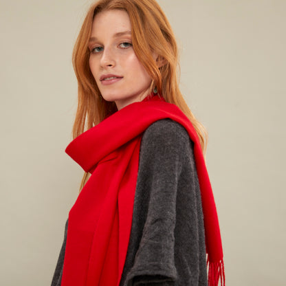 Albert Scarf | Baby Alpaca | Red