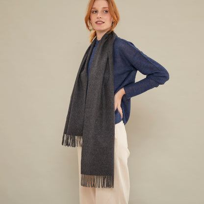Bufanda Albert | Baby Alpaca | Gris Oscuro