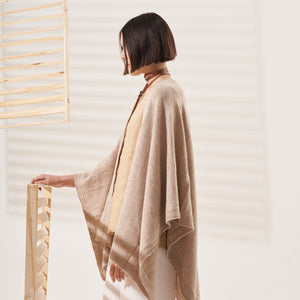 Ruana Marina | Llama & Merino | Lágrima