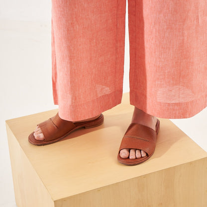 Olga pants | Linen | Salmon