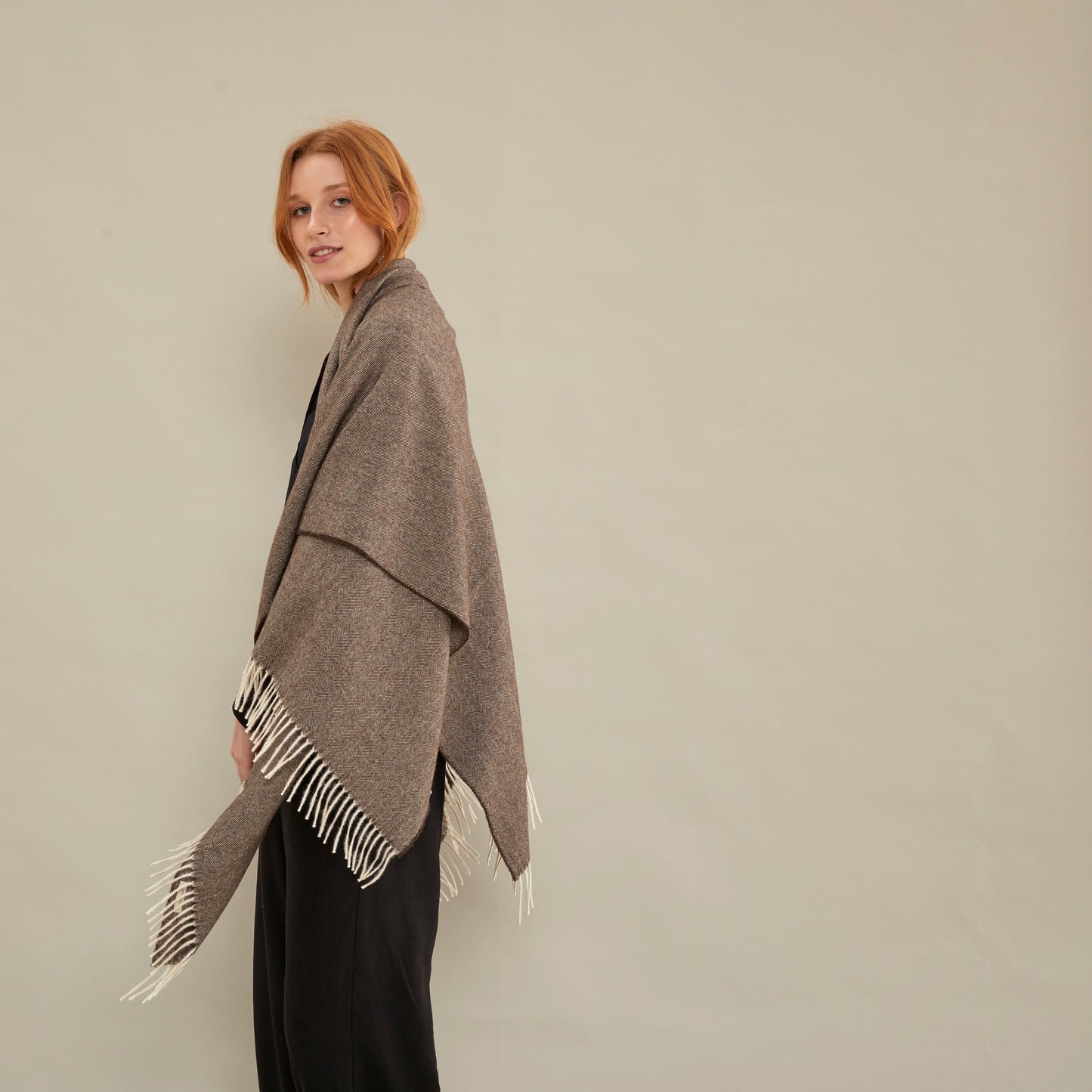 Dagne Travel Blanket | Baby Alpaca | Brown