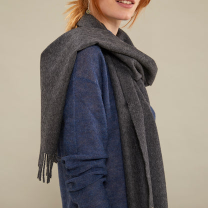 Bufanda Albert | Baby Alpaca | Gris Oscuro