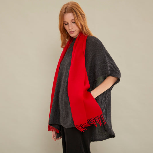 Albert Scarf | Baby Alpaca | Red