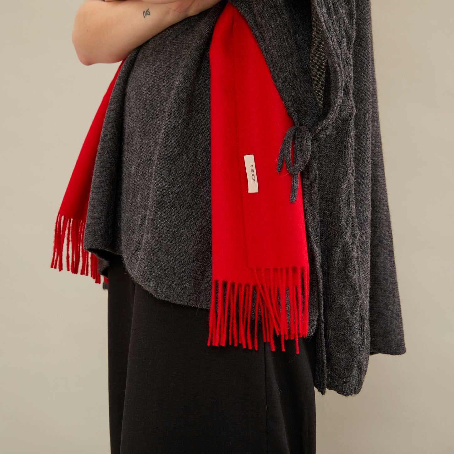 Albert Scarf | Baby Alpaca | Red