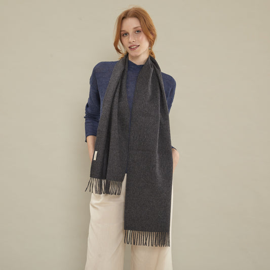 Bufanda Albert | Baby Alpaca | Gris Oscuro