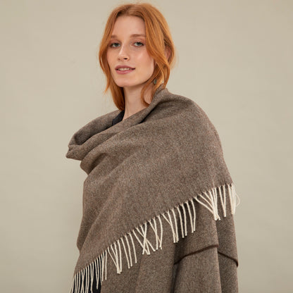 Dagne Travel Blanket | Baby Alpaca | Brown