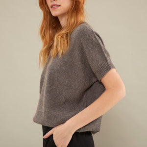 Nicasia Sweater | Llama, Merino &amp; Cotton | Grey
