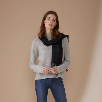 Albert Scarf | Baby Alpaca | Black