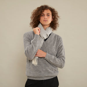 Bufanda Jorgelina | Baby Alpaca | Gris Claro