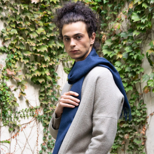 Bufanda Albert | Baby Alpaca | Azul Oscuro