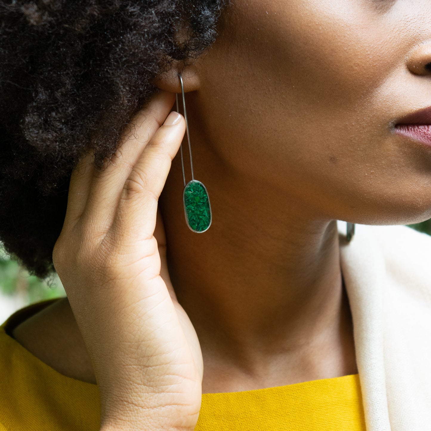 Aros Dominique | Cobre/Alpaca y Piedras Naturales | Varios Colores